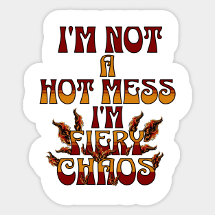 Fiery Chaos Sticker